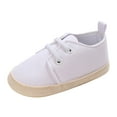 thumbnail image 1 of Otqutp Children Sneakers Children and Toddler Shoes Spring and Autumn Boys and Girls Casual Shoes Light Flat Sole Solid Color White Comfortable and Simple Slip On, 1 of 9