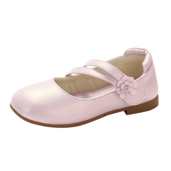 Otqutp Children Soft Bottom Sandals Girls Shoes Pu Leather Shoes Single Shoes Children Dance Shoes Girls Performance Shoes