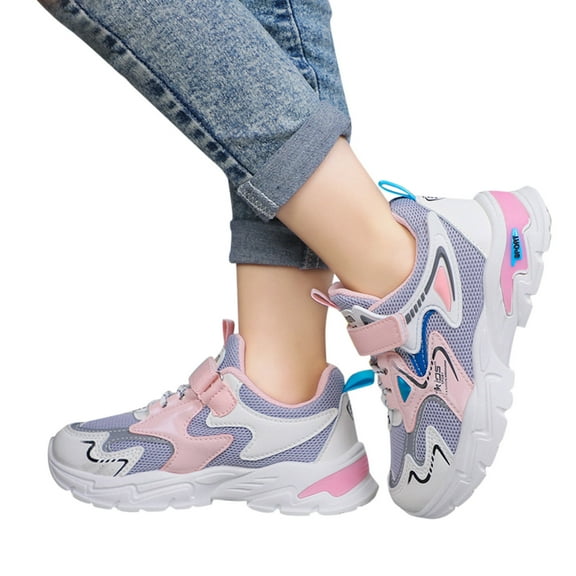 Otqutp Children Soft Bottom Sneakers Fashion All Seasons Children Sports for Boys and Girls Flat Bottoms Non Slip Lightweight Mesh Breathable Comfortable and Casual Style