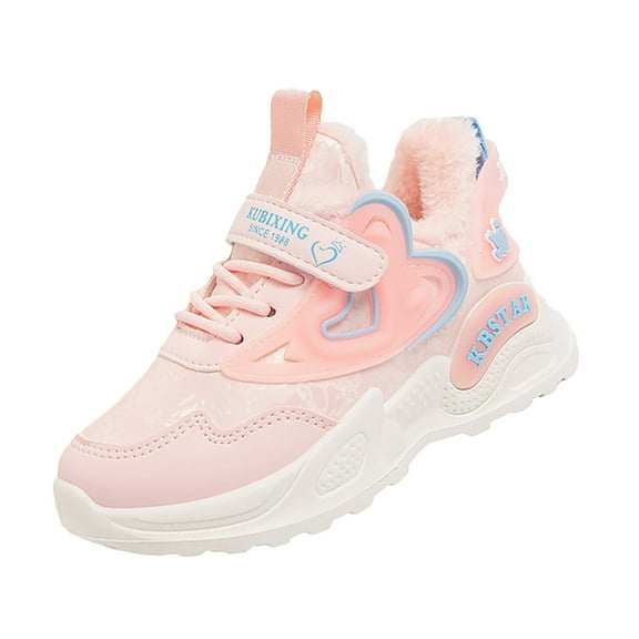Otqutp Children Soft Sole Shoes Fashion All Seasons Children Sports Shoes Girls Boys Flat Sole Thick Sole Non Slip Comfortable Casual Sneakers(Pink,8-9 Years)