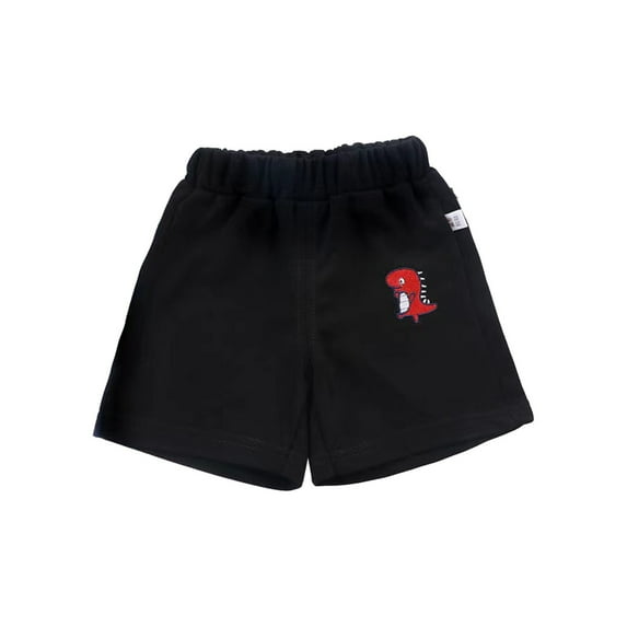 Otqutp Children Solid Color Shorts 2025 Baby Boys Patchwork Cotton Summer Autumn Short Pants Drawstring Pants Spring Beach Sports(B-Black,4-5 Years)