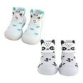 thumbnail image 1 of Otqutp Children Solid Color Slippers Toddler Baby Girls Boys Sock Shoe Elastic Indoor Slipper First Cute Cats Soft Sole Rubber Shoes Anti-slip House Slippers (Gray,9-12 Months), 1 of 9