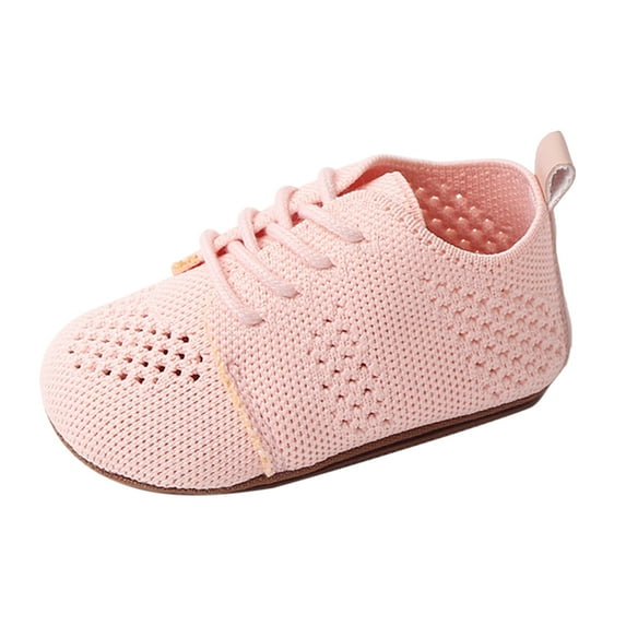 Otqutp Children Solid Color Sneakers Spring and Summer Children Toddler Shoes Boys and Girls Floor Sports Shoes Non Slip Lace Up Mesh Breathable And Comfortable Shoes