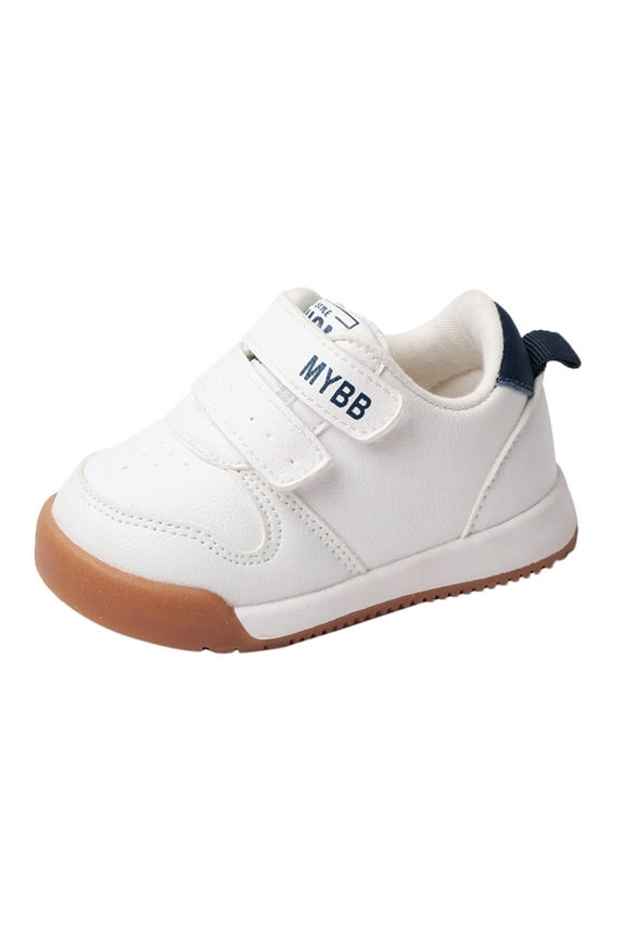 Children Sport Shoes Spring and Summer Children Toddler Shoes Boys and Girls Sports Shoes Flat Bottom Non Slip Comfortable Solid Color Double Band Hook Loop