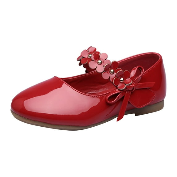 Otqutp Children Sports Shoes Girl Shoes Small Leather Shoes Single Shoes Children Dance Shoes Girls Performance Shoes for 1 to 11 Years