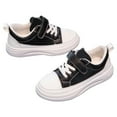 thumbnail image 1 of Otqutp Children Sports Sneakers Spring and Summer PU Leather Rubber Sole Non Slip Children's All Season Boys Girls Casual Sports Shoes(Black,9-9.5 Years), 1 of 9