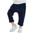thumbnail image 1 of Otqutp Children Spring Joggers Toddler Kids Baby Boys Girls Child Solid Color Linen Pleated Harem Pant Elastic Waist Pyjamas, 1 of 4