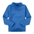 thumbnail image 1 of Otqutp Children Stand Collar Coat Baby Girls Boys High Neck Candy Color Children's Long Sleeve Base T Shirt Fall Winter Clothes for 2 To 7 Years(Blue,6-7 Years), 1 of 4