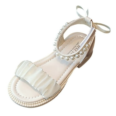 Otqutp Children Summer Sandals Elegant Soft Bottom Sandals For Girl Children Lace Up Shoes Fashion Princess 2 to 12 Years