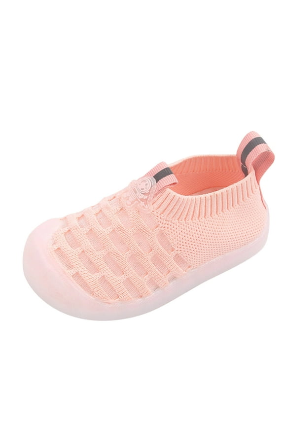 Children Summer Sandals Spring and Summer Children Toddlers Boys and Girls Sports Shoes Flat Bottom Soft Fly Woven Mesh Breathable Comfortable Slip On Solid Casual Style