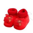 thumbnail image 1 of Otqutp Children Tennis Shoes Winter Children Toddler Sock Shoes Boys and Girls Floor Shoes Non Slip Plush Warm Comfortable Elastic Band Chinese New Year Style, 1 of 5
