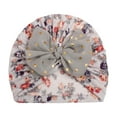 thumbnail image 1 of Otqutp Children Turbans Baby Boys Girls Floral Bow Hat Headwear Cap Accessories for 2 to 6 Years Cute Toddler Cap, 1 of 3
