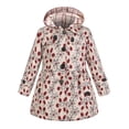 thumbnail image 1 of Otqutp Children Warm Winter Jackets Toddler Kids Girls Boys Casual Button Soild Coat Long Sleeve Hooded Thicken Outerwear Windbreaker(G,4-5 Years), 1 of 4
