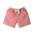 thumbnail image 1 of Otqutp Children's Solid Color Cotton Shorts Sports Pants Spring Summer Elastic Waist Comfort Casual Student Kindergarten Boys and Girls Shorts(A-M,12-18 Months), 1 of 3