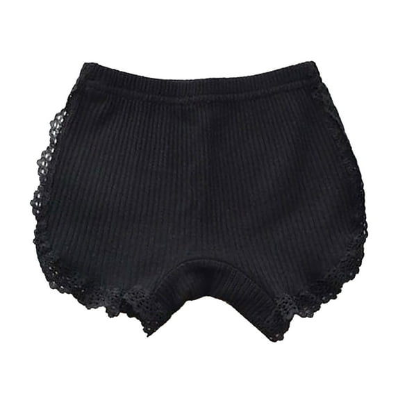 Otqutp Children's Underwear Girls' Pants Pure Cotton Short Pants Summer Thin Children's Underwear Baby Soft and Comfort Shorts(Black-a,2-3 Years)