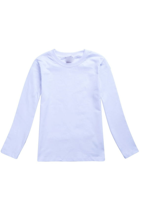 Children's Winter Baselayer Warm Undershirt Autumn and Winter Clothes for Boys and Girls Long Sleeve T Shirt with Underwear Tops 1-14 Years(White,12-14 Years)