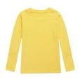 thumbnail image 1 of Otqutp Children's Winter Baselayer Warm Undershirt Autumn and Winter Clothes for Boys and Girls Long Sleeve T Shirt with Underwear Tops 1-14 Years(Yellow,5-6 Years), 1 of 3