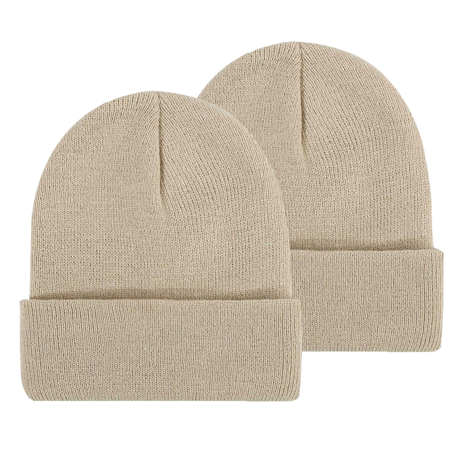 Unisex Beige Beanie Skull Cap with Drawstring Warm Winter Hats for Outdoor Unisex Orange Beanie Skull Cap with Drawstring Warm Winter  main image 2
