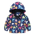 thumbnail image 1 of Otqutp Kids Baby Cartoon Windbreaker Outerwear Toddler Girls Boys Zipper Hooded Jackets Coat Lightweight Fashion Outwear, 1 of 8