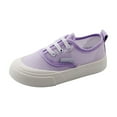 thumbnail image 1 of Otqutp Comfortable Boots for Toddler Children's Canvas Shoes Single Mesh Breathable Summer Casual Shoes for Girls A Slip On Korean Version Of Children's Shoes(Purple,9-9.5 Years), 1 of 5