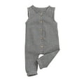 thumbnail image 1 of Otqutp Comfy Clothes for Toddler Coverall Baby Gilrs Sleeveless Romper Summer Print Lattice Outdoor Cute Fashion Bodysuit, 1 of 9