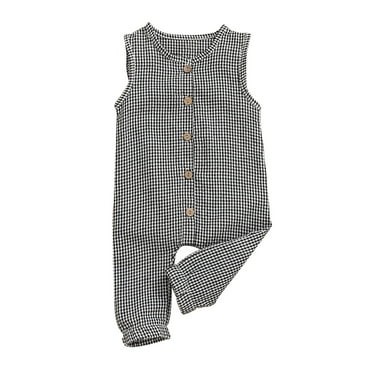 Otqutp Comfy Clothes for Toddler Coverall Baby Gilrs Sleeveless Romper Summer Print Lattice Outdoor Cute Fashion Bodysuit