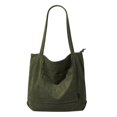 thumbnail image 1 of Otqutp Corduroy Canvas Handbag Simple Retro Shoulder Bag Women's Bag for Casual Traveling Hiking Fashion Tote Bag Shoulder Bags(Green,One Size), 1 of 1