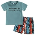 thumbnail image 1 of Otqutp Cute Clothing Sets for Toddler Little Boys Short Sleeved Letter T Shirt Cactus Shorts Casual Suit Handsome Sports Children, 1 of 9