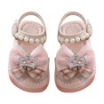 thumbnail image 1 of Otqutp Cute Footwear for Toddler Girls Sandals Summer for Children Wearing Beach Shoes Pearl Soft Sole Comfortable Flat Sandals Summer Dress Shoes, 1 of 4