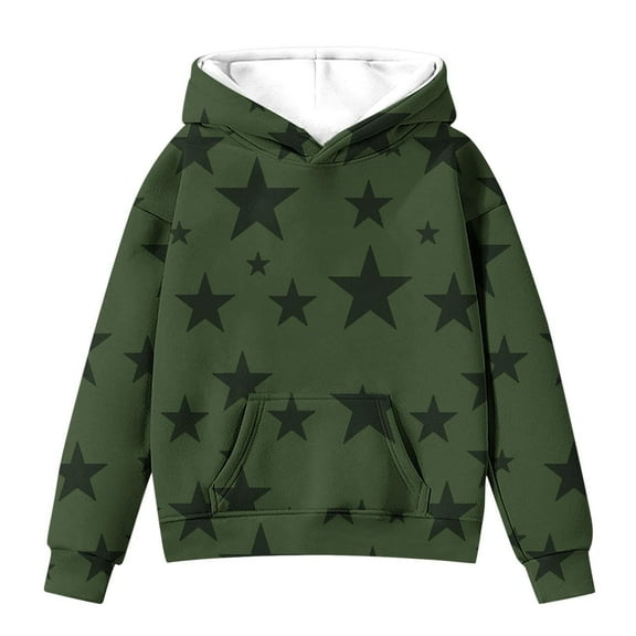Otqutp Cute Hoodies for Teen Girls Long Sleeve Star Graphic Oversized Sweatshirts Cute Fall Spring Pocket Pullover Tops Comfy Winter Outfits(A-AG,9-10 Years)