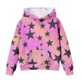 thumbnail image 1 of Otqutp Cute Hoodies for Teen Girls Long Sleeve Star Graphic Oversized Sweatshirts Cute Fall Spring Pocket Pullover Tops Comfy Winter Outfits(B-Pink,4-5 Years), 1 of 1