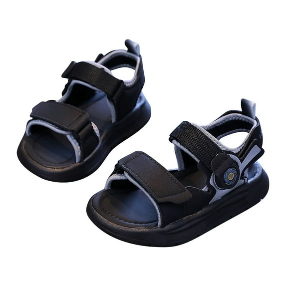 Otqutp Cute Toddler Girls Shoes 4 to 11 Years Children Open Toe Sandals Summer Solid Beach Shoes Girls Hollow Out Simple Sandals