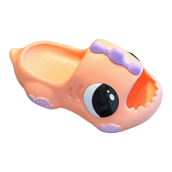 Otqutp Cute Toddler Girls Shoes Boys and Girls Big Eyes Dinosaur Indoor Bathroom Bath Non Slip Soft Bottom Stepping Feeling Baby Slippers