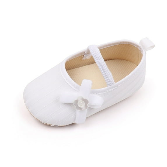 Otqutp Dance Shoes for Baby Girls Fashion Spring Summer Closaed Toe Sneakers Solid Color Bowknot Children Casual Shoes 0-12 Months