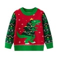 thumbnail image 1 of Otqutp Dinosaur Christmas Jumper Sweater for Girls Boys, Toddler Chunky Knitted Christmas Outfit, Kids Cute Pullover Sweatshirt, 1 of 9