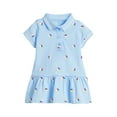 thumbnail image 1 of Otqutp Dress for Toddler Girls Spring Summer Fashion Short Sleeve Lapel Cute Print Dress Kids Girls Princess Dress for 6M to 6 Years, 1 of 9