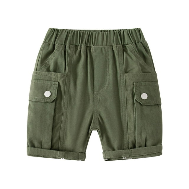 Otqutp Elastic Waist Short Pants for Toddler Baby Summer Casual Beach Shorts Relaxed Loose Fit Camouflage Sport Short Pants with Pockets