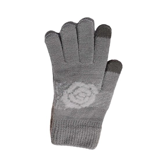 Otqutp Elastic Teen Girls Outdoor Gloves Knitted Cold Proof Plush Thickened Christmas Gloves Women's Winter Touchscreen Gloves Elastic Winter Texting Gloves(Grey,One Size)