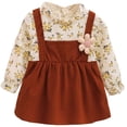 thumbnail image 1 of Otqutp Elegant Korean Style Floral Dress for Girls - Soft Cotton Princess Spring/Autumn Dress, Baby Toddler Casual Parties Skirt, 1 of 4
