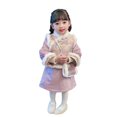 thumbnail image 1 of Otqutp Embroidery Tang Suit for Toddler Kids Baby Children Fairy Dresses for Chinese New Year Lined Warm Princess Performance Dresses with Bag (Purple-B,18-24 Months), 1 of 8