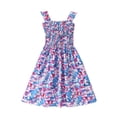 thumbnail image 1 of Otqutp European Summer Big Girl Slip on Dress Beach Ethnic Cotton Silk Bohemia Dress Children's Sleeveless Dress Floral Princess Toddler Girl Clothes(Purple-a,11-12 Years), 1 of 3