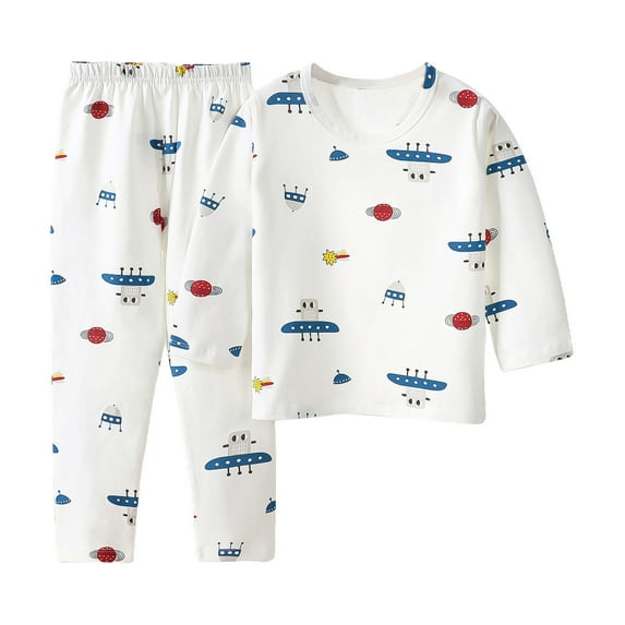 Otqutp Fall Winter Toddler Outfits Set Toddler Girl Boy Animal Print Top Pants Casual Loose Home Wear Set for 1 To 9 Years 2-Piece Sleepwear Clothes Sets