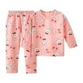 thumbnail image 1 of Otqutp Fall Winter Toddler Outfits Set Toddler Girl Boy Animal Print Top Pants Casual Loose Home Wear Set for 1 To 9 Years 2-Piece Sleepwear Clothes Sets, 1 of 3