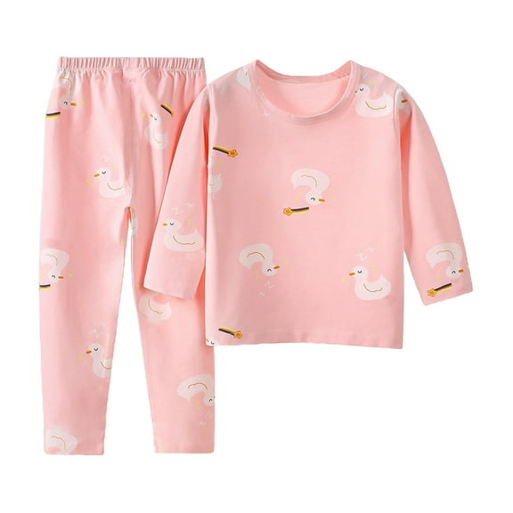 Otqutp Fall Winter Toddler Outfits Set Toddler Girl Boy Animal Print Top Pants Casual Loose Home Wear Set for 1 To 9 Years 2-Piece Sleepwear Clothes Sets