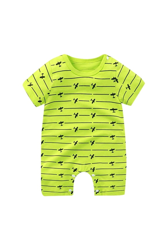 Fashion Bodysuits for Toddler Summer 0 to 18 Months Baby Boys Girls Cute Cartoon Pattern Home Short Sleeve Rompers