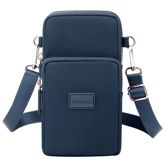 Otqutp Fashion Cell Phone Bag for Women's Shoulder Handbag Solid Color Non Printing Zipper Messenger Bag Comfort Mobile Phone Bag(B,One Size)