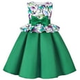 thumbnail image 1 of Otqutp Fashion Flower Girls Dress Child Girls Sleeveless Pageant Dress Birthday Party Kids Floral Prints Bowknot Gown Princess Dress(Green,2-3 Years), 1 of 8