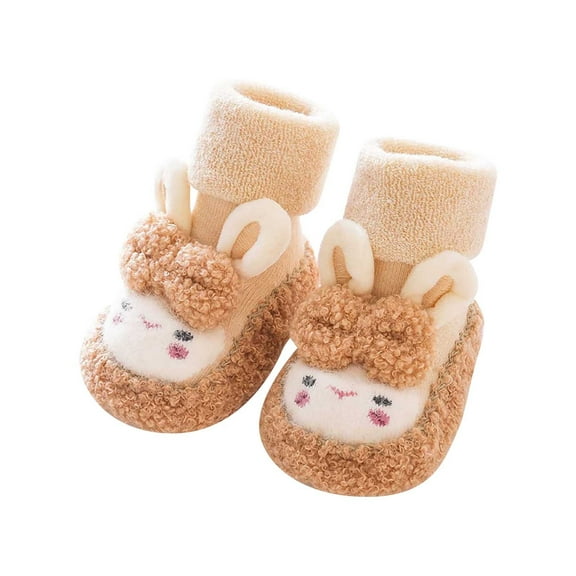 Otqutp Fashion Toddler Girls Soft Sole Footwear Kids Baby Boys Girls Winter Cute Warm First Walk Casual Shoes for 0 to 18 Months