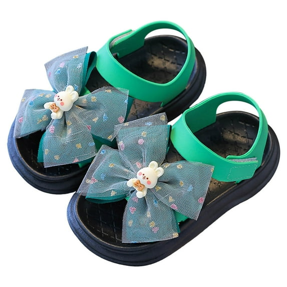 Otqutp Formal Footwear for Baby Girls Fashion Spring Summer Toe Solid Color Bowknot Children Casual Shoes for 2 to 10 Years