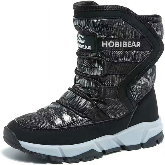 Otqutp Formal Footwear for Kids Boys Girls Snow Boots Winter Warm Outdoor Non Slip Weather Shoes Outdoor Shoes for 3 to 15 Years